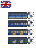 Four livery variations, based on date built and last service.