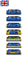 Seven livery variations, based on year built, last service, and cargo type