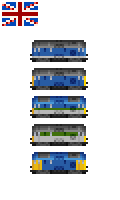 Five livery variations, based on year built, last service, and cargo type