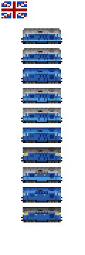 Ten livery variations, based on year built, last service, and cargo type