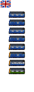 Thirteen livery variations, based on year built, last service, cargo and train length.
